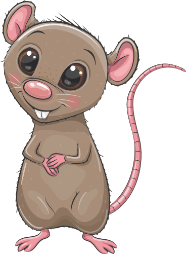 (s133-05-N) Cute Cartoon Rat