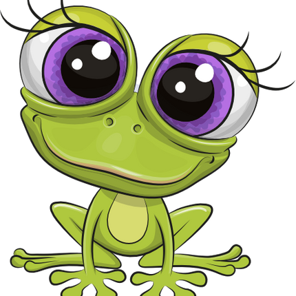 (s133-06-B) Cute Cartoon Frog
