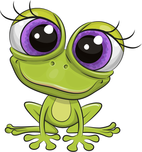 (s133-06-B) Cute Cartoon Frog
