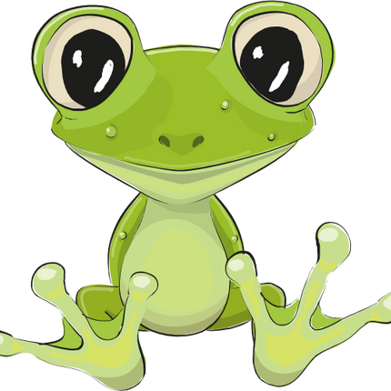 (s133-06-C) Cute Cartoon Frog