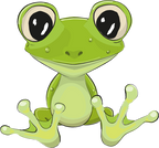 (s133-06-C) Cute Cartoon Frog