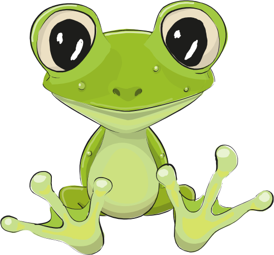(s133-06-C) Cute Cartoon Frog