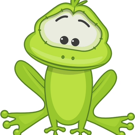 (s133-06-D) Cute Cartoon Frog