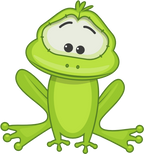 (s133-06-D) Cute Cartoon Frog