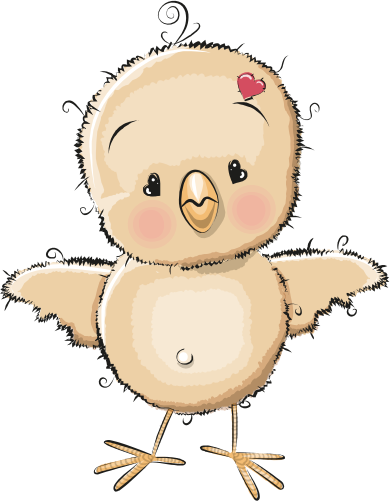 (s133-07-B) Cute Cartoon Bird Chick