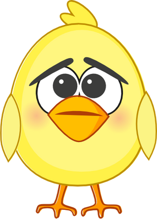 (s133-07-C) Cute Cartoon Bird Chick