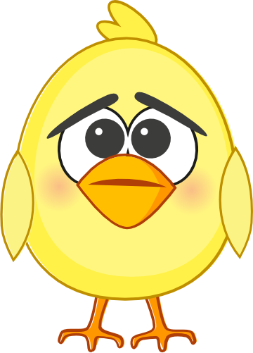 (s133-07-C) Cute Cartoon Bird Chick