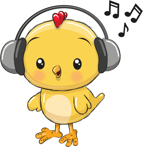 (s133-07-D) Cute Cartoon Bird Chick Headphones