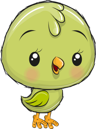 (s133-07-E) Cute Cartoon Bird Chick