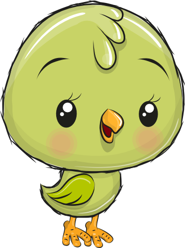 (s133-07-E) Cute Cartoon Bird Chick