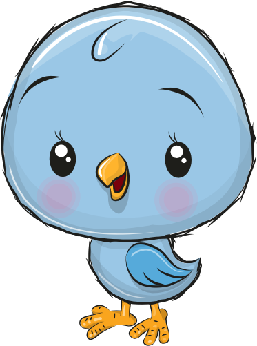 (s133-07-F) Cute Cartoon Bird Chick