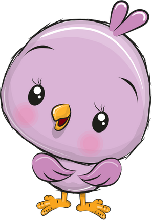 (s133-07-G) Cute Cartoon Bird Chick