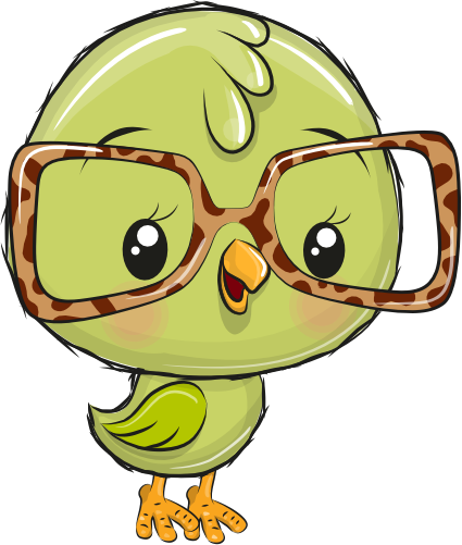 (s133-07-L) Cute Cartoon Bird Chick Glasses