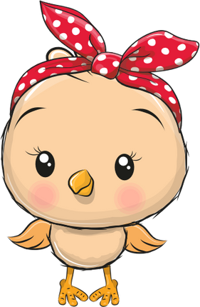 (s133-07-N) Cute Cartoon Bird Chick Polka Dot Headband