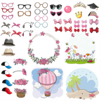 (s133-02-L) Cute Cartoon Bunny Rabbit Beach