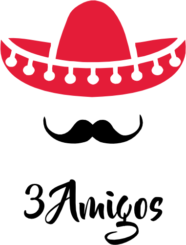 (s138-A) 3 Amigos Sombrero