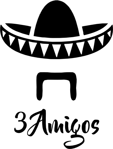 (138-B) 3 Amigos Sombrero