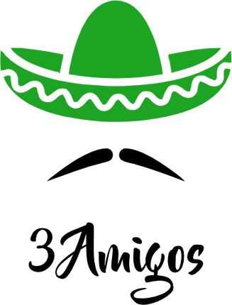 (138-C) 3 Amigos Sombrero