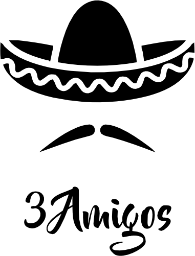 (s138-C) 3 Amigos Sombrero
