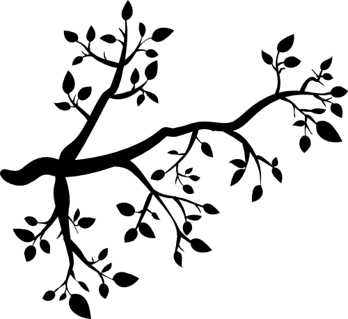 (139-B) Tree Branch Silhouette