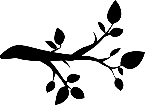 (139-D) Tree Branch Silhouette