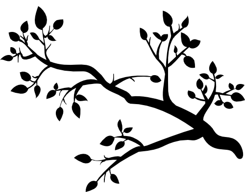 (139-E) Tree Branch Silhouette