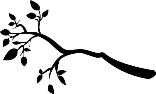 (s139-G) Tree Branch Silhouette