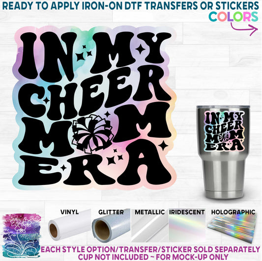 (s140-4J) In My Cheer Mom Era Printed Heat Transfer or Sticker