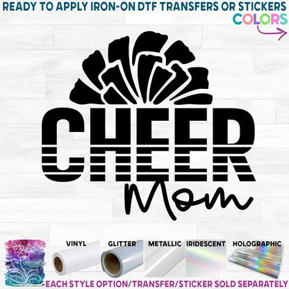 (s140-5S) Cheer Team Family Mom Custom Text