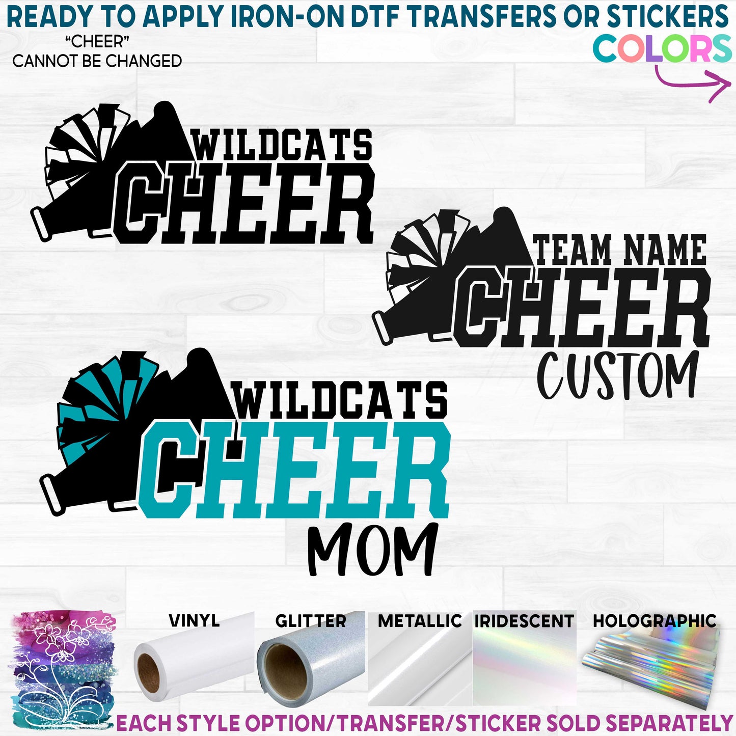 (s140-5E) Team Name Cheer Mom Family Custom Text