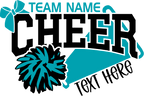 (s140-05-F) Team Name Cheer Family Custom Text
