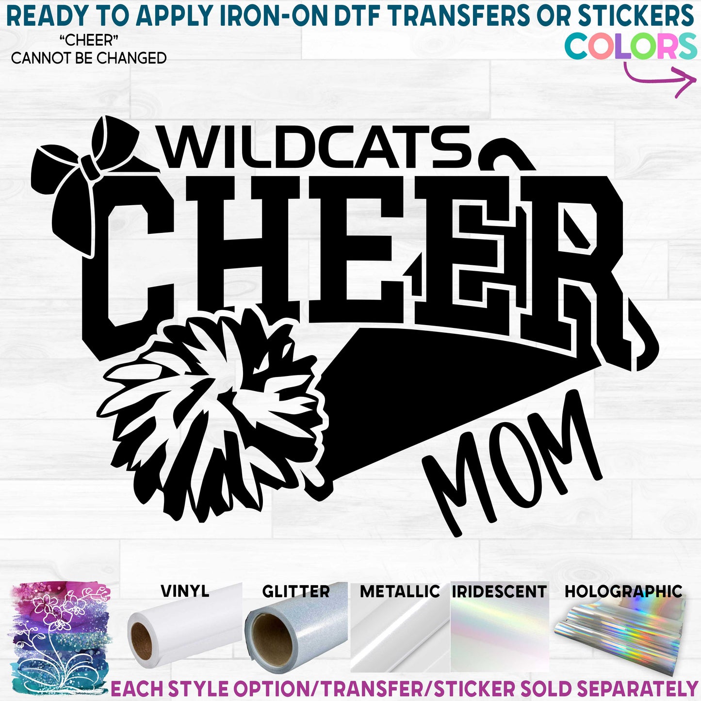 (s140-5F) Team Name Cheer Mom Family Custom Text