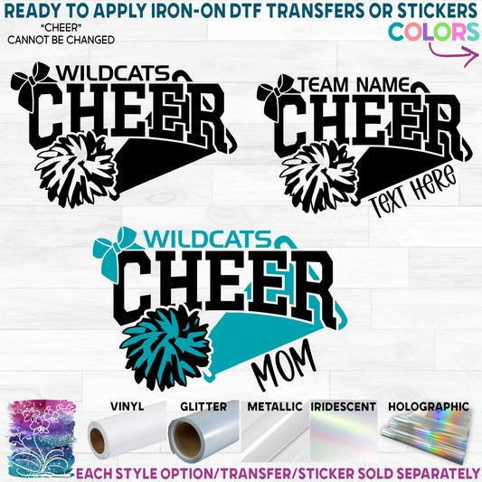 (s140-5F) Team Name Cheer Mom Family Custom Text