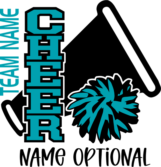 (140-05-C) Team Name Cheer Custom Text Iron-On Transfer