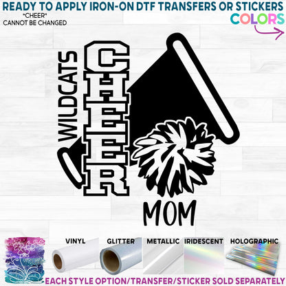 (s140-5G) Team Name Cheer Mom Custom Text