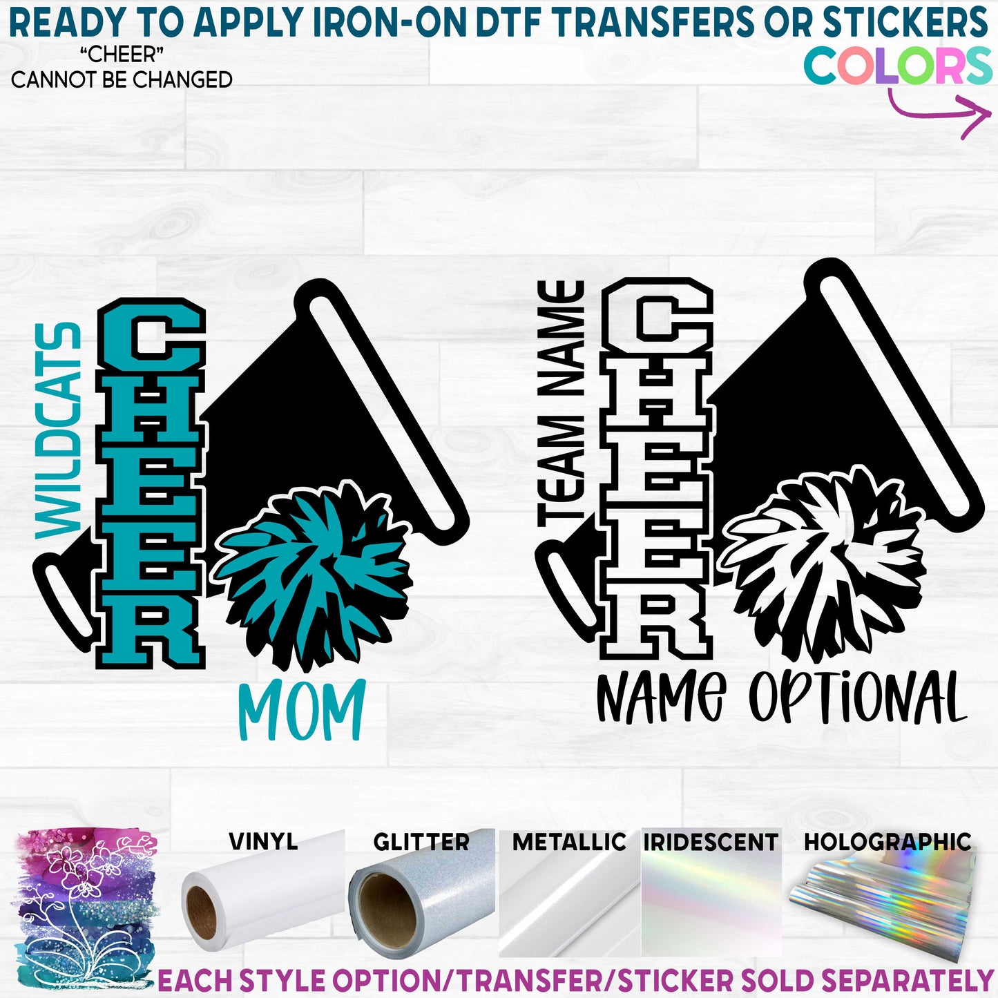 (s140-5G) Team Name Cheer Mom Custom Text