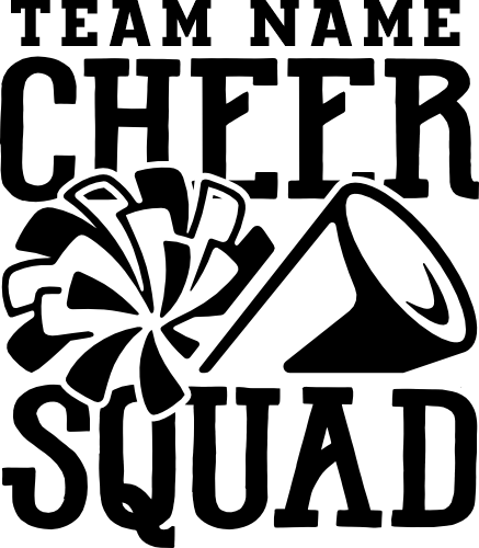 (140-03-H) Cheer Squad Team Name Iron-On Transfer