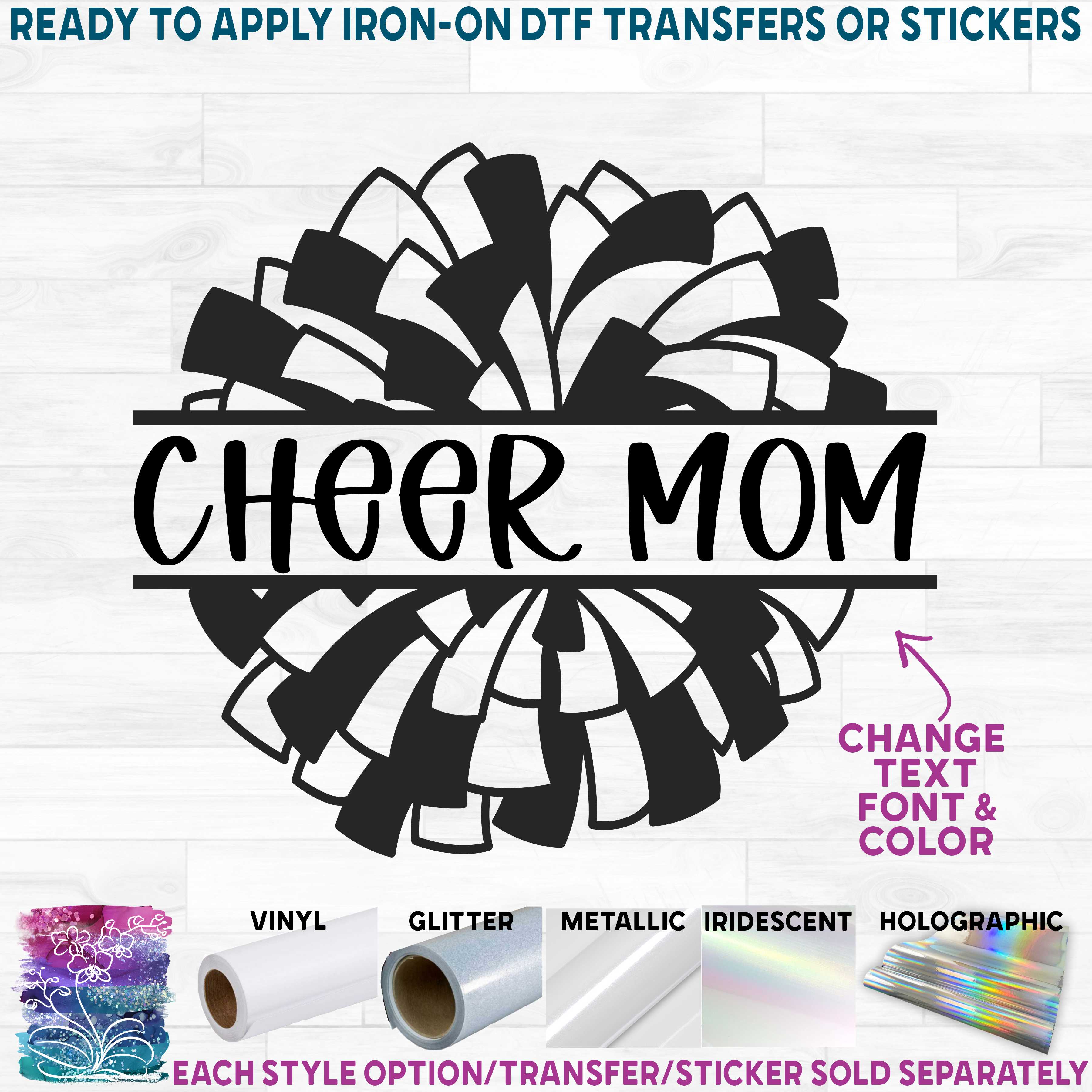 (s140-2I) Pom Pom Split Name Custom Text