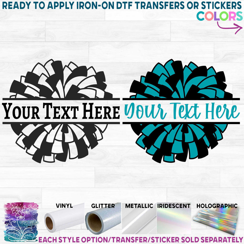 (s140-2I) Pom Pom Split Name Custom Text