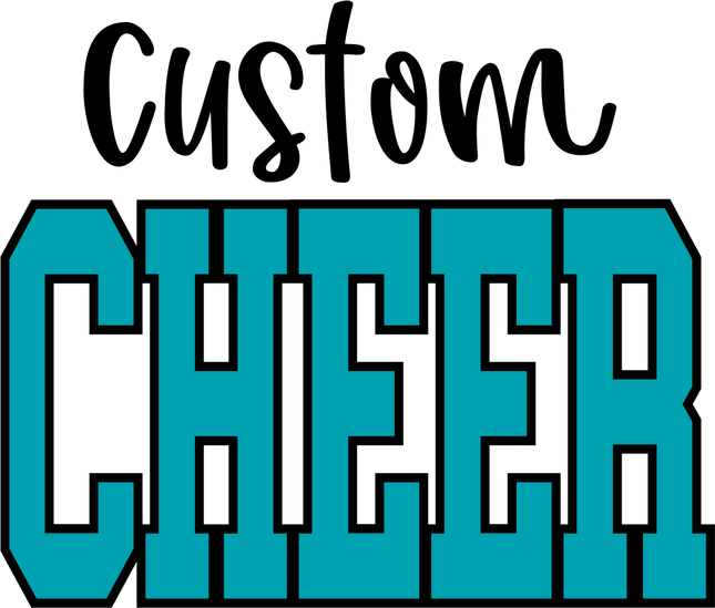 (140-05-1J) Custom Team Name Cheer Iron-On Transfer
