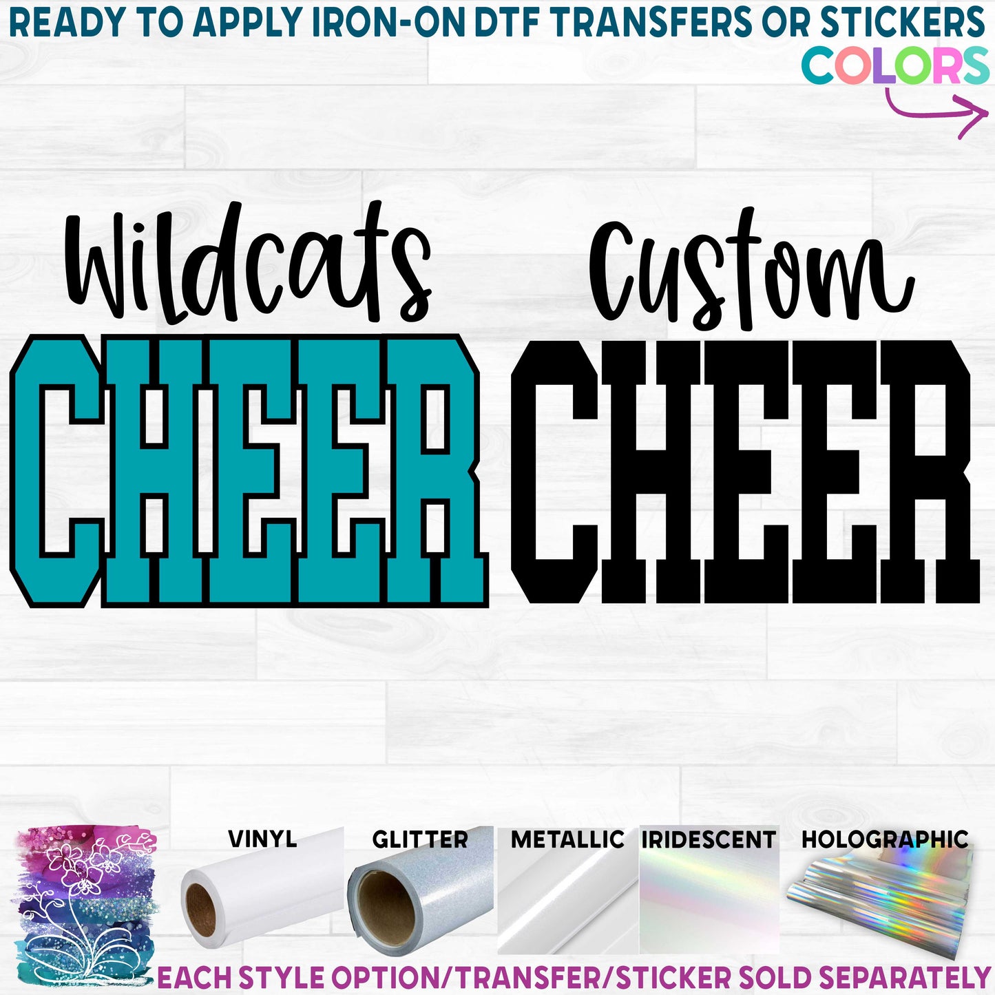 (s140-5J) Team Name Cheer Custom Text