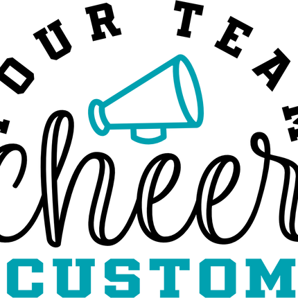 (140-05-A) Team Name Cheer Custom Text Iron-On Transfer