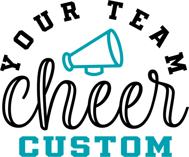 (140-05-A) Team Name Cheer Custom Text Iron-On Transfer
