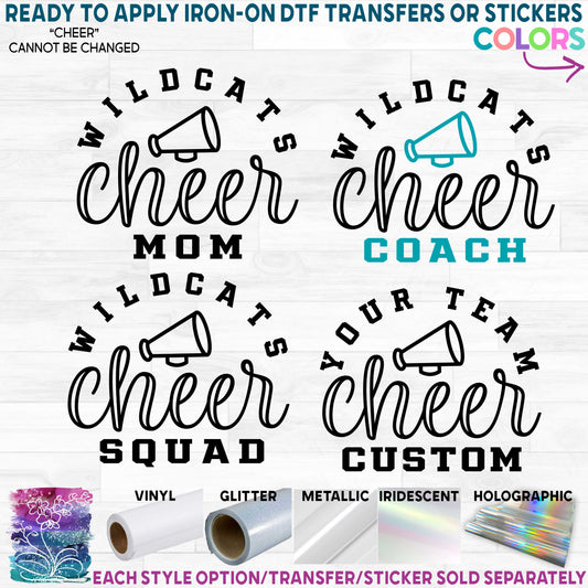 (s140-5N) Team Name Cheer Squad Mom Custom Text