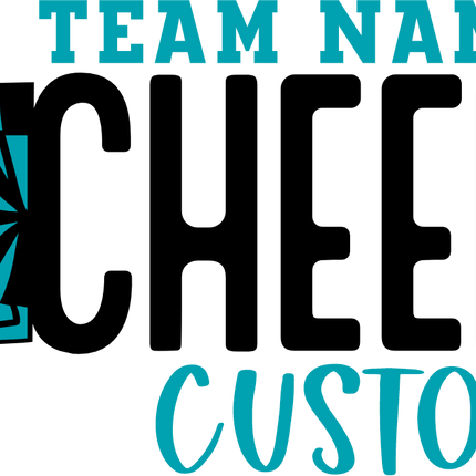 (140-05-1M) Team Name Cheer Custom Iron-On Transfer
