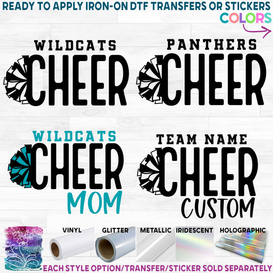 (s140-5O) Team Name Cheer Custom Text