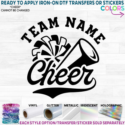 (s140-5P) Team Name Cheer Custom Text