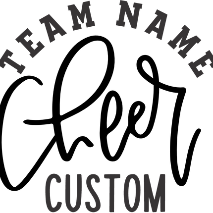 (140-05-B) Team Name Cheer Custom Text Iron-On Transfer