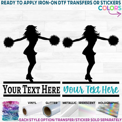 (s140-2O) Cheer Cheerleader Split Text Name