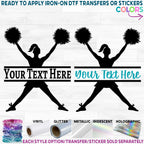 (s140-2J) Cheer Cheerleader Split Name Custom Text